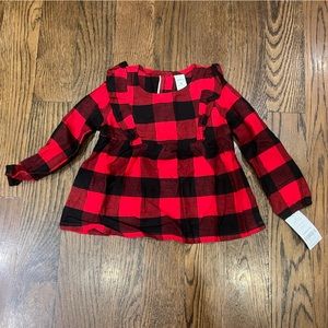 Carters 3T long sleeve plaid shirt